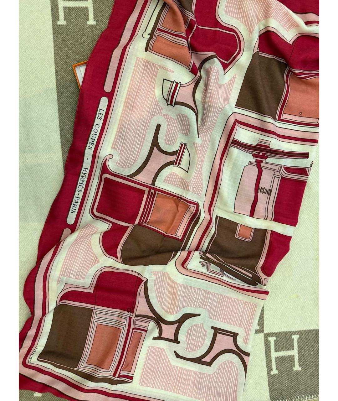 HERMES Мульти кашемировый платок, фото 6