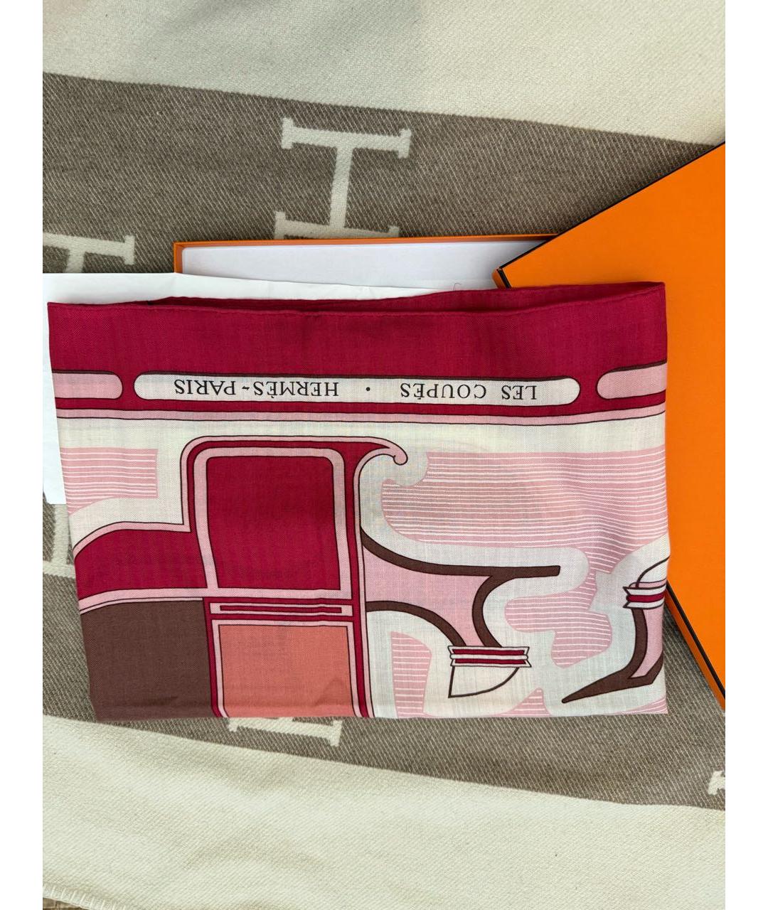 HERMES Мульти кашемировый платок, фото 2