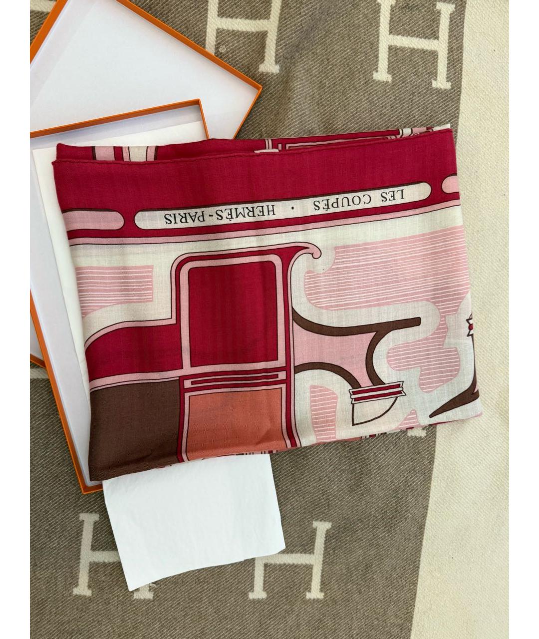 HERMES Мульти кашемировый платок, фото 4