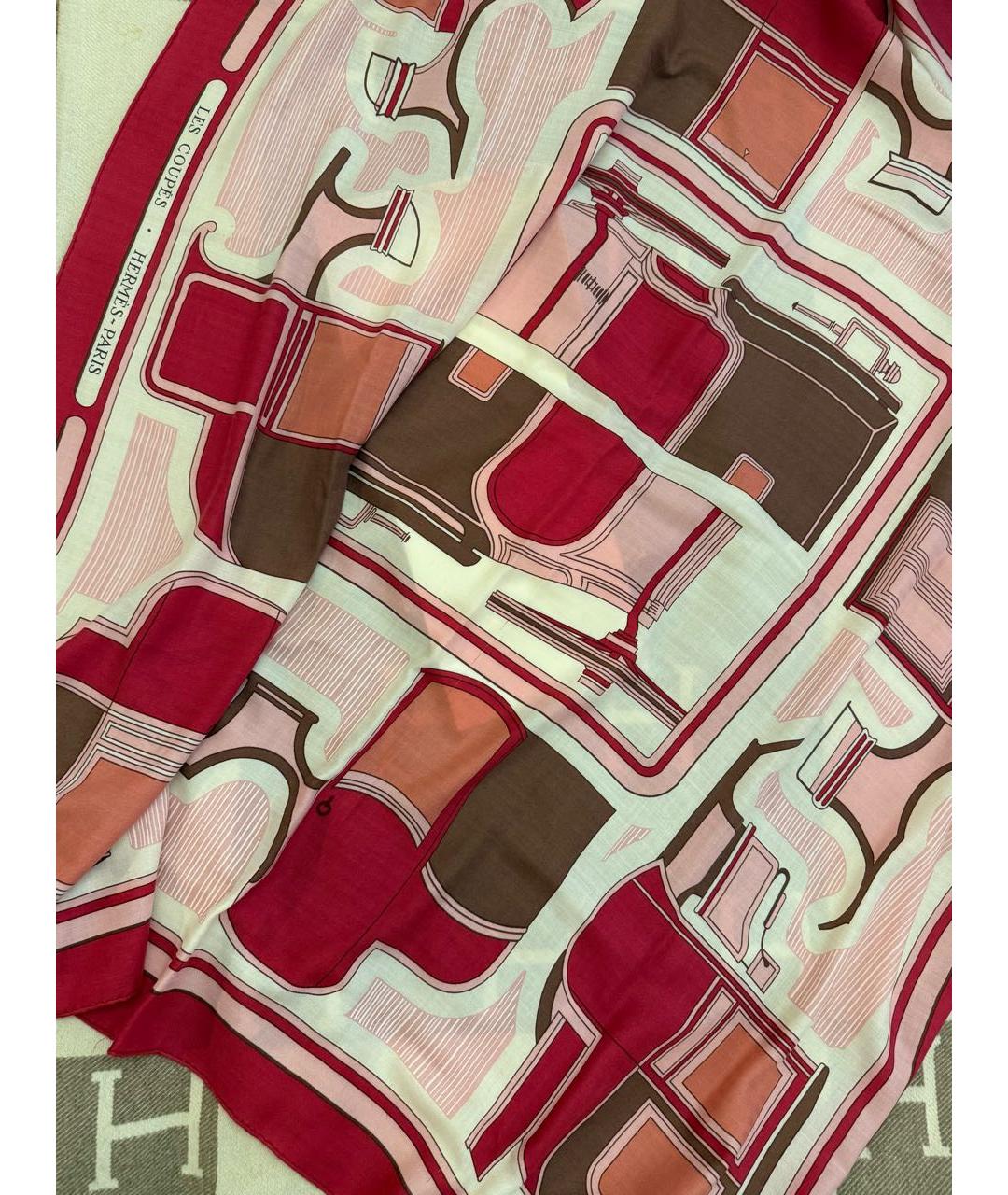 HERMES Мульти кашемировый платок, фото 5