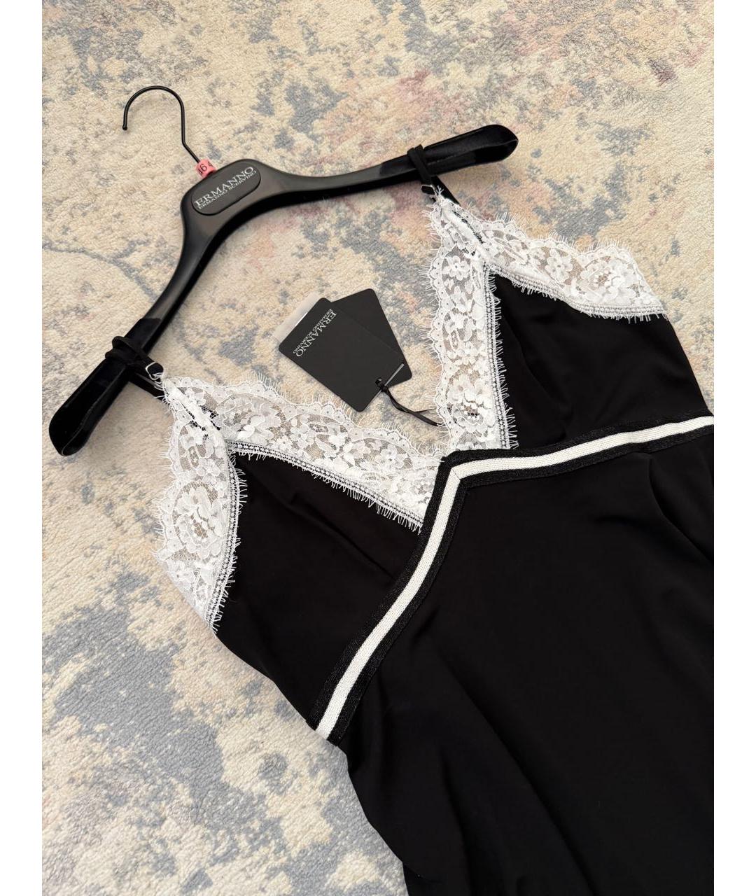 ERMANNO SCERVINO Черный вискозный сарафан, фото 8