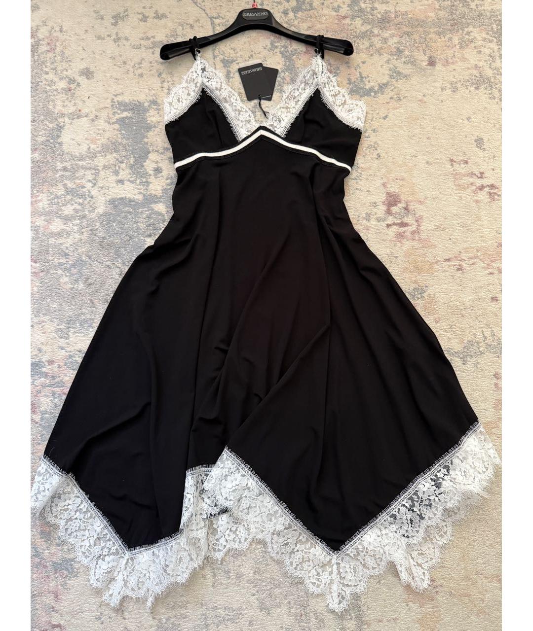 ERMANNO SCERVINO Черный вискозный сарафан, фото 5