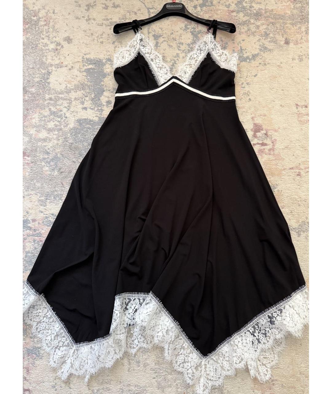 ERMANNO SCERVINO Черный вискозный сарафан, фото 6