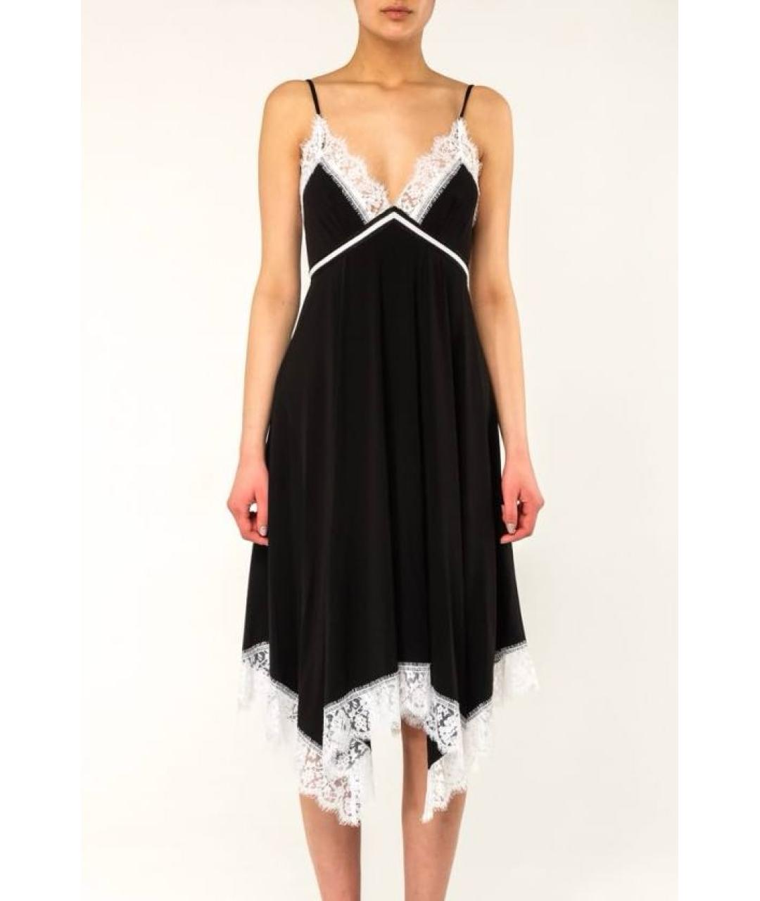 ERMANNO SCERVINO Черный вискозный сарафан, фото 2