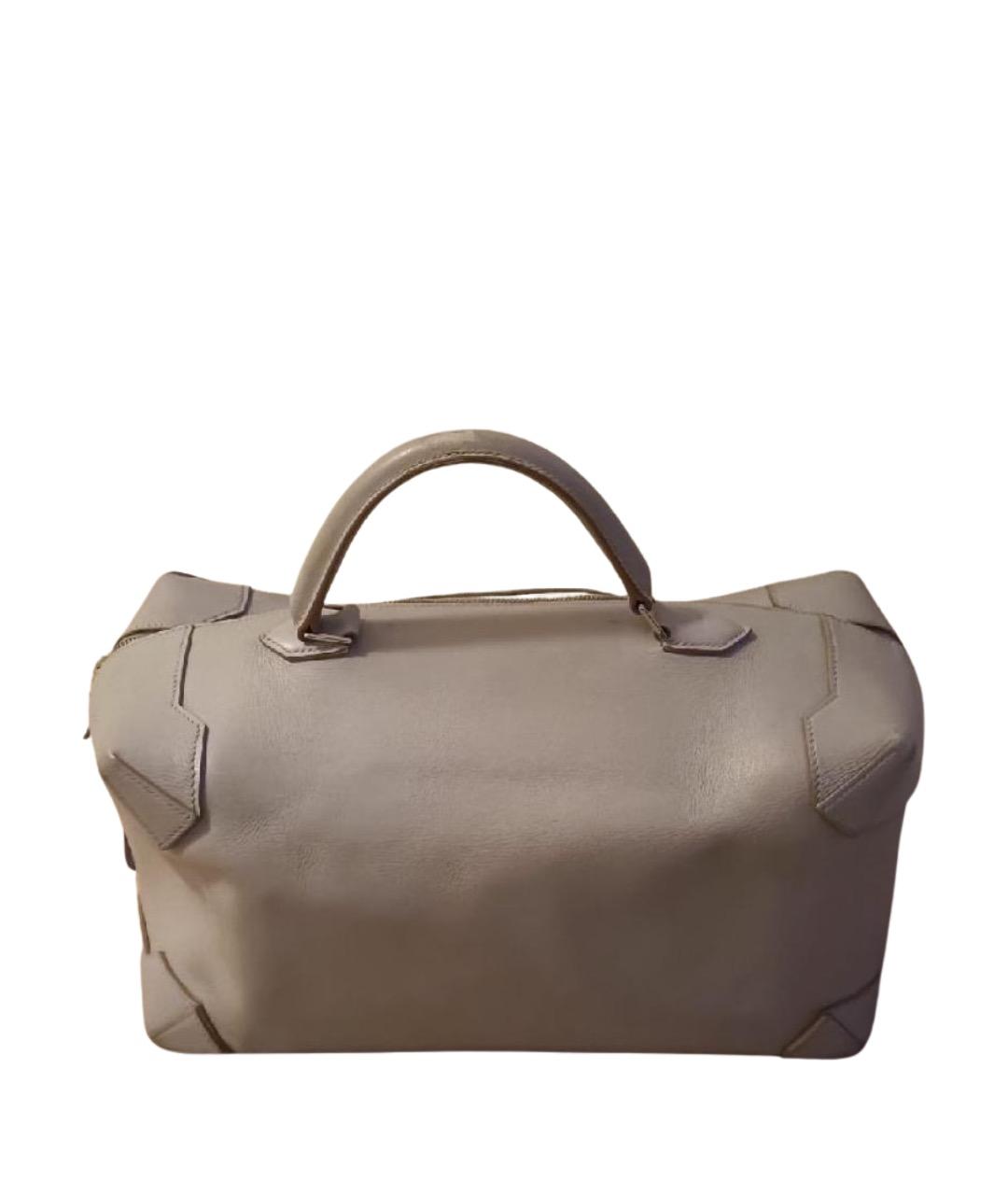 HERMES Серая кожаная сумка тоут, фото 1