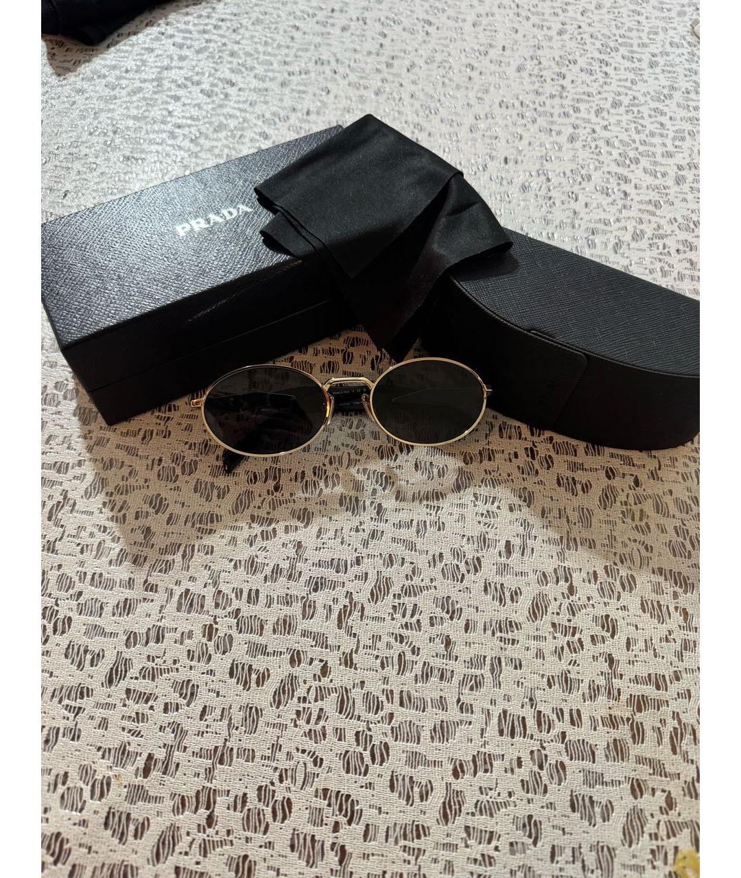 PRADA Черные металлические солнцезащитные очки, фото 4