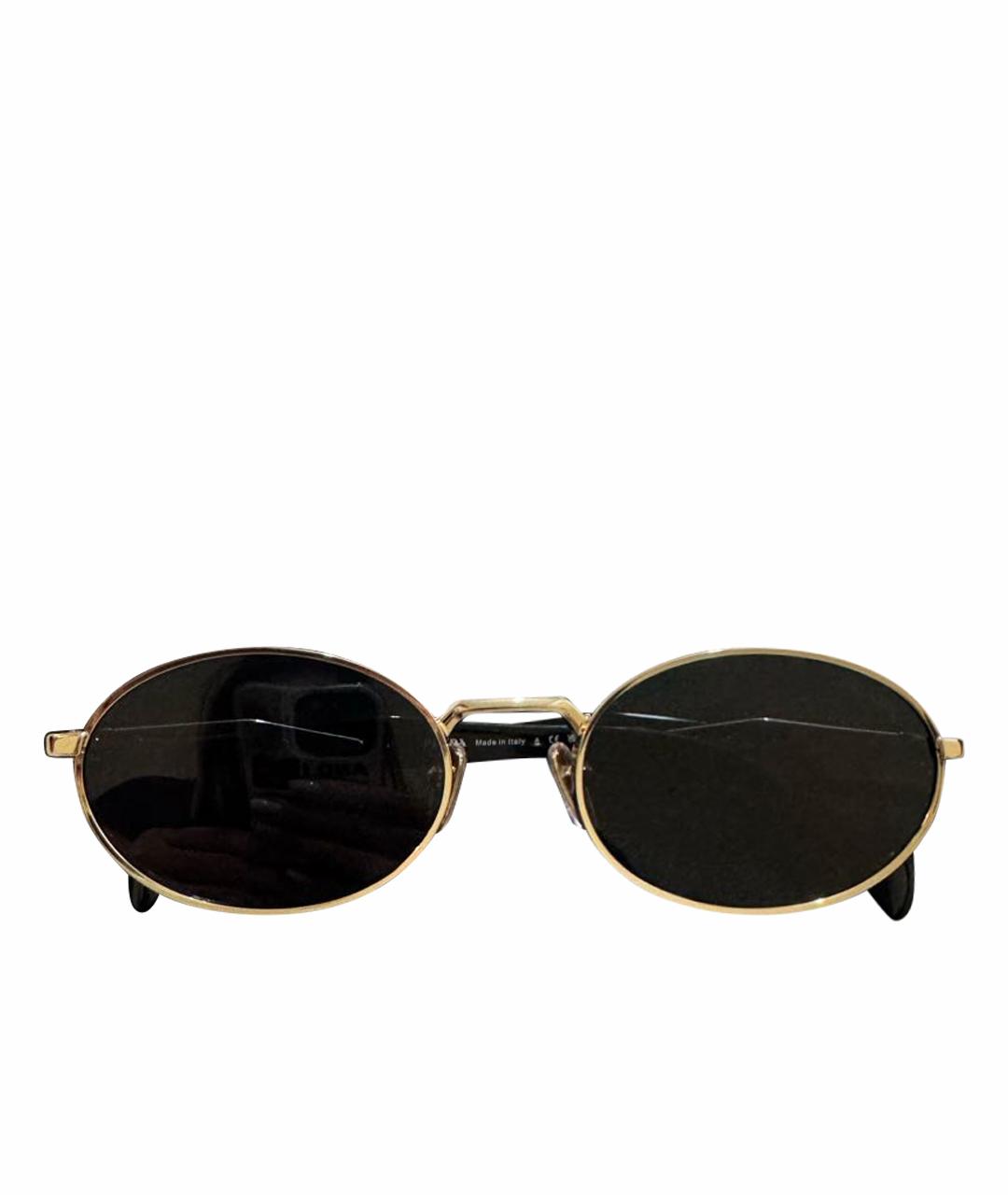 PRADA Черные металлические солнцезащитные очки, фото 1