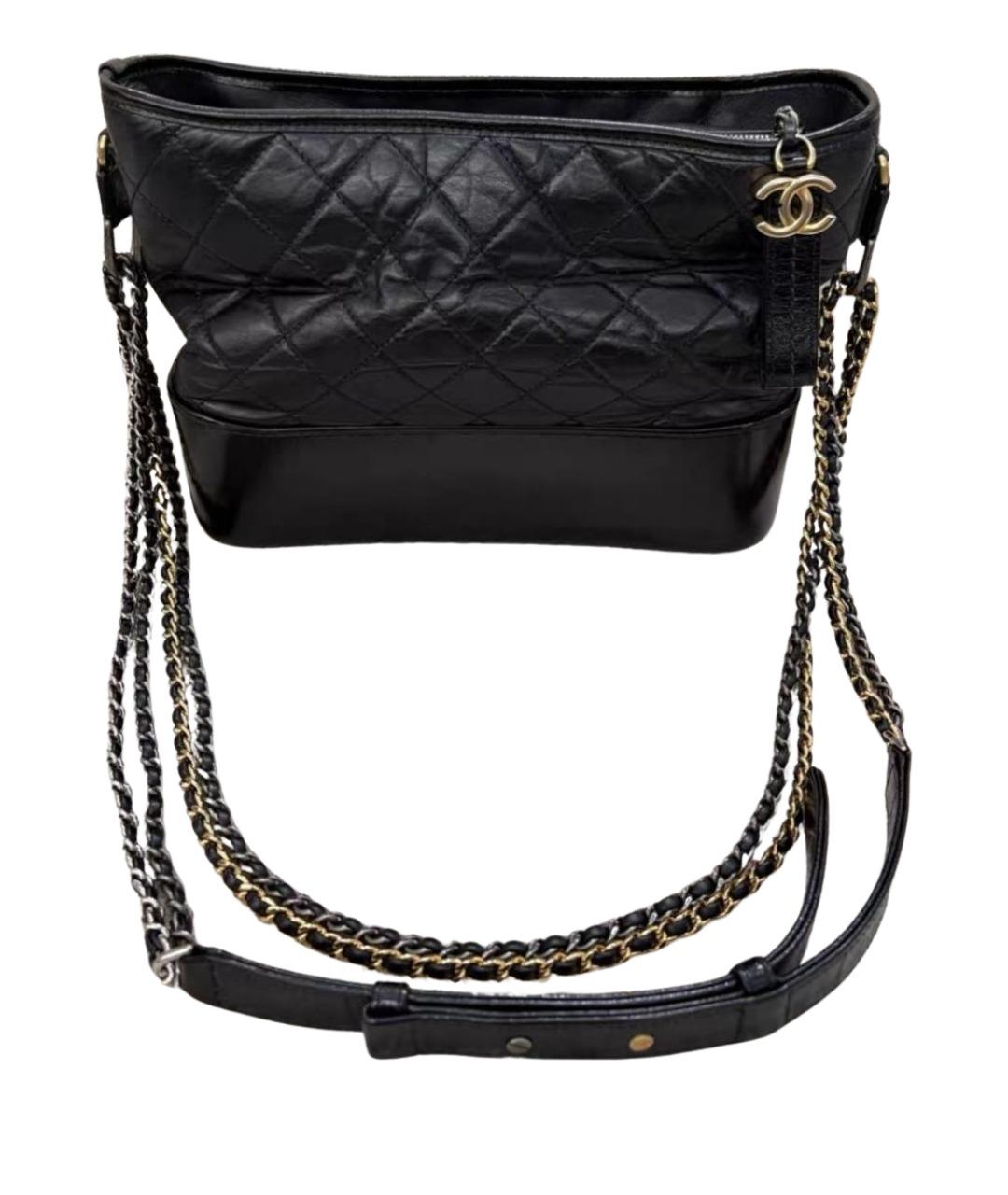 CHANEL Черная кожаная сумка через плечо, фото 1