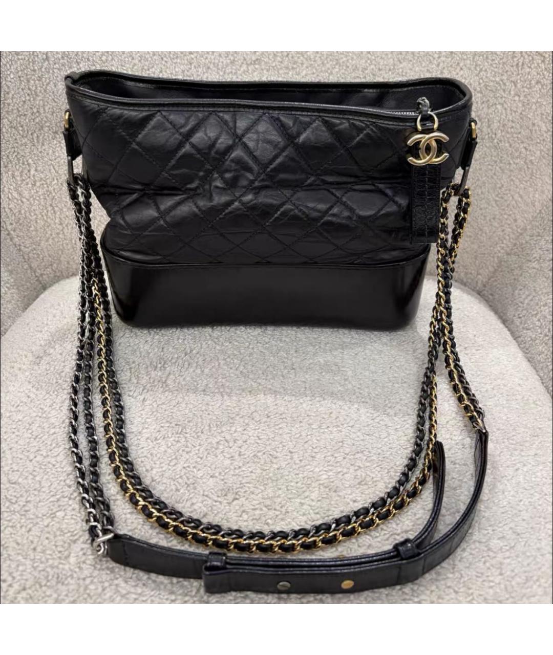 CHANEL Черная кожаная сумка через плечо, фото 4