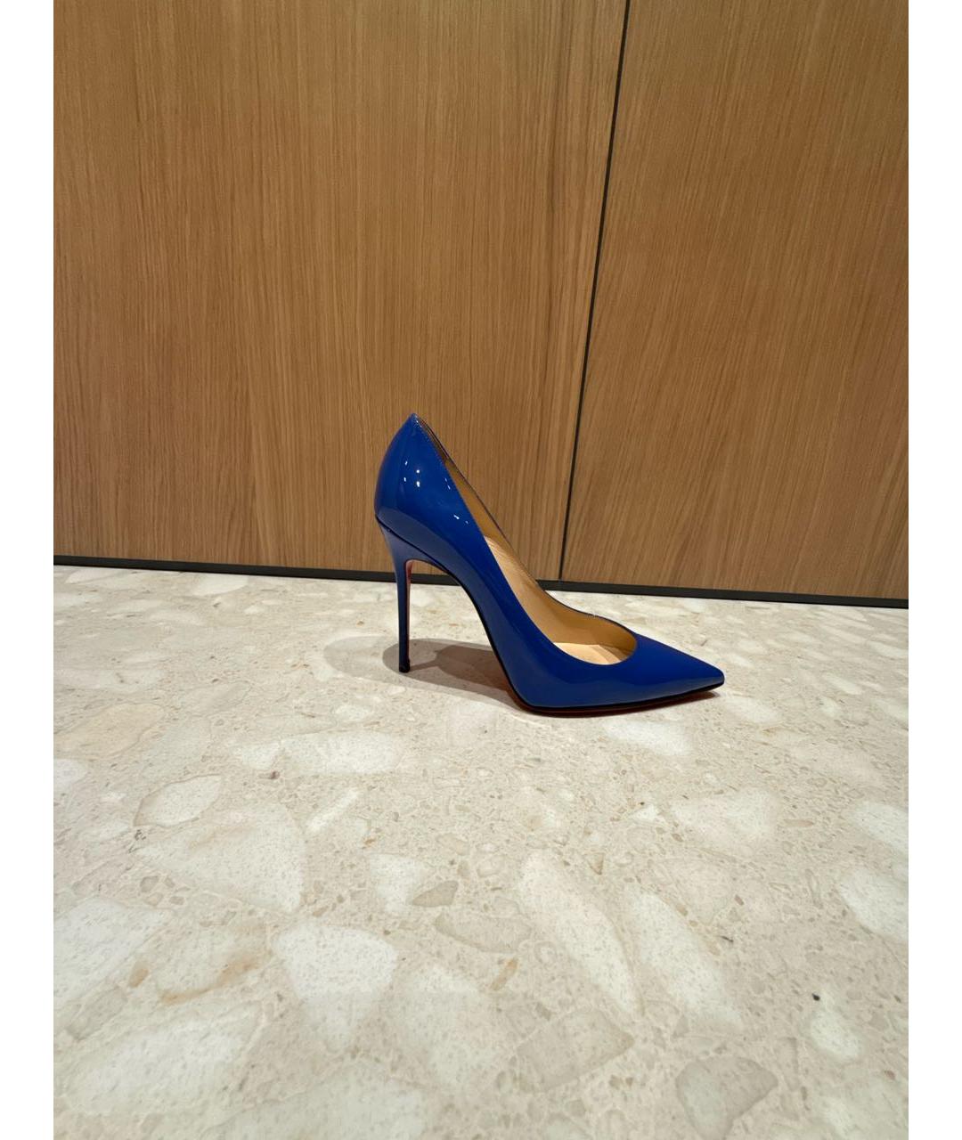 CHRISTIAN LOUBOUTIN Синие туфли из лакированной кожи, фото 9