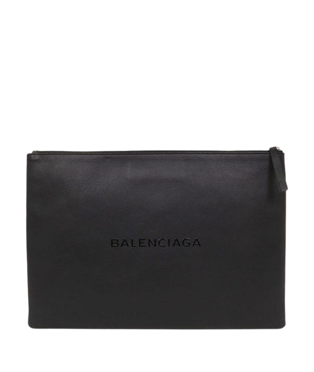 BALENCIAGA Черная кожаная папка для документов, фото 1