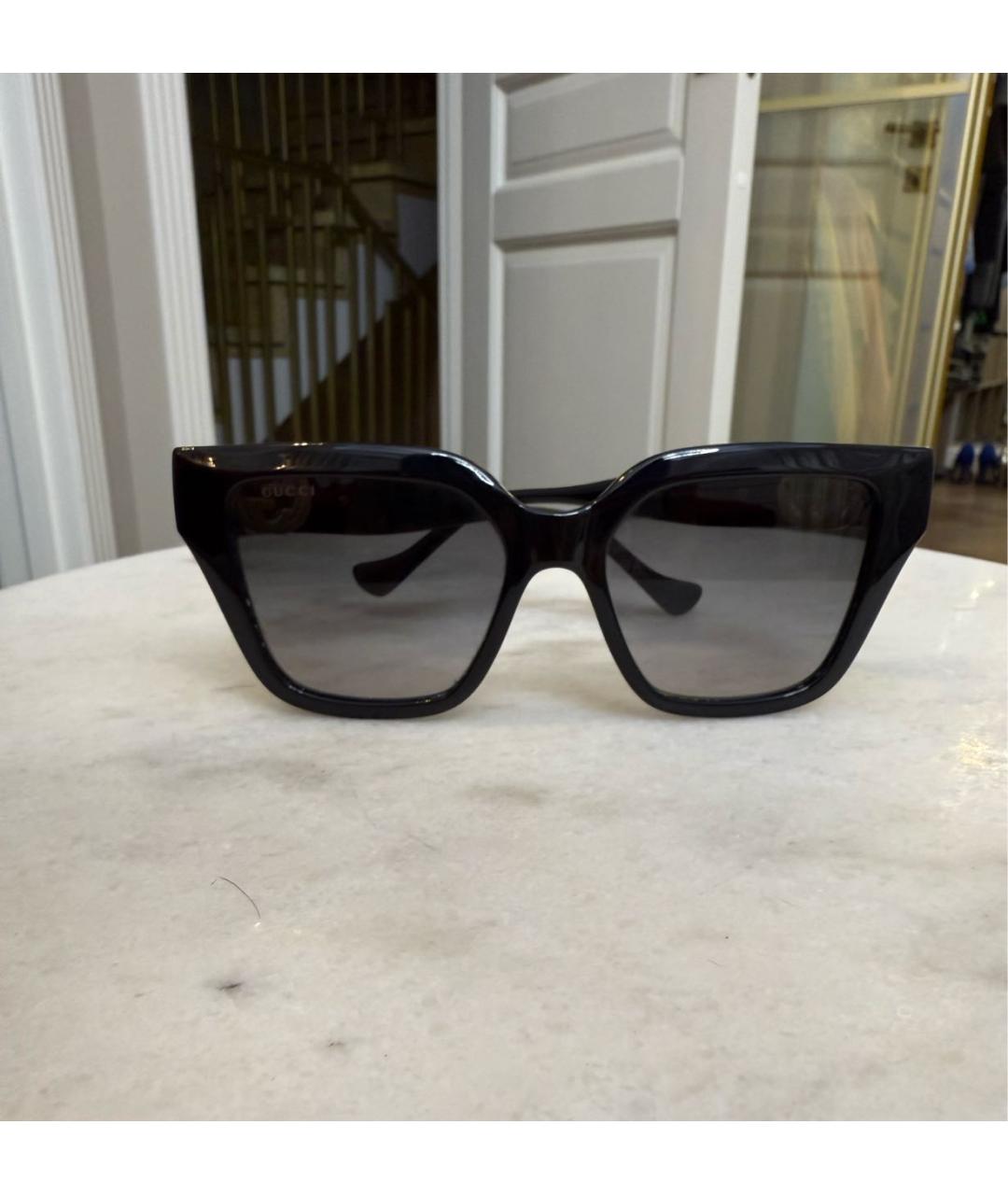 GUCCI Черные пластиковые солнцезащитные очки, фото 4