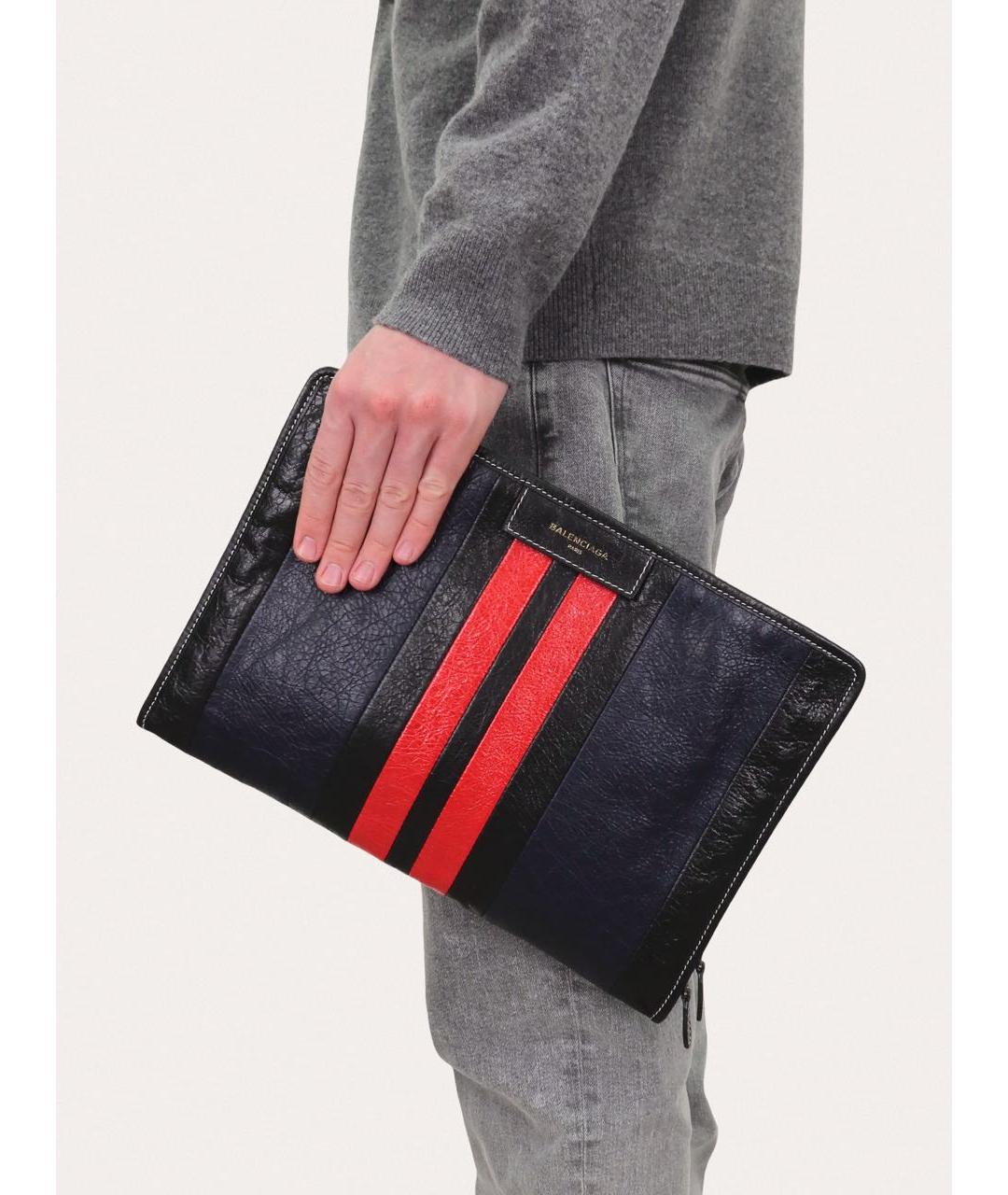 BALENCIAGA Темно-синяя кожаная папка для документов, фото 8