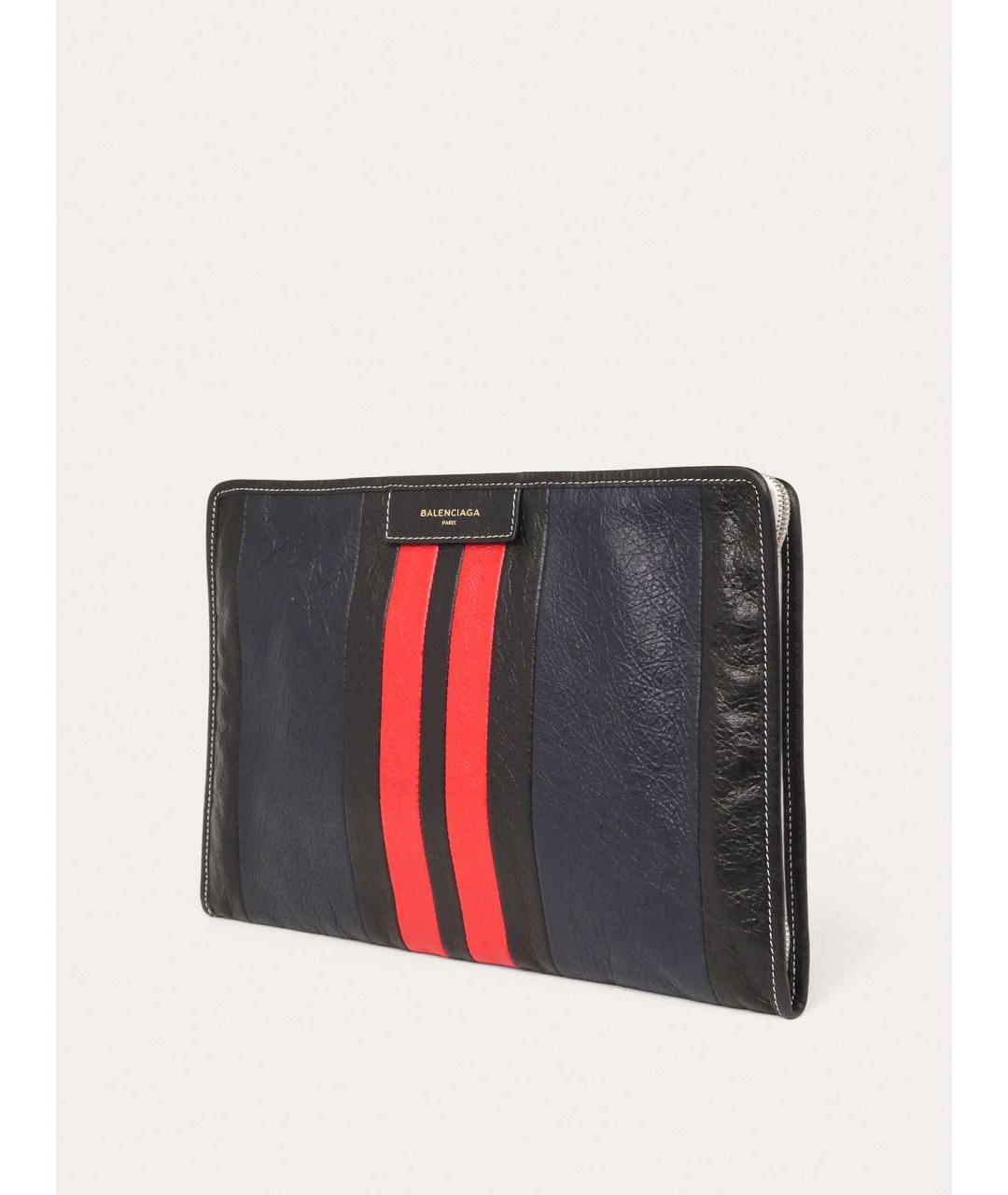 BALENCIAGA Темно-синяя кожаная папка для документов, фото 2