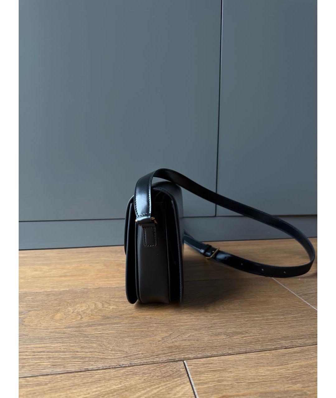 CELINE Черная кожаная сумка через плечо, фото 2