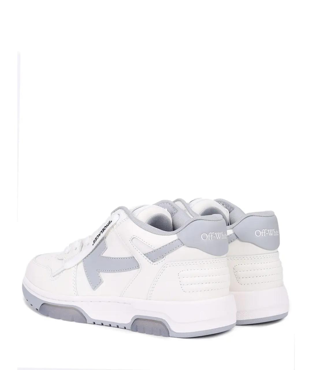 OFF-WHITE Белые кожаные кеды, фото 4