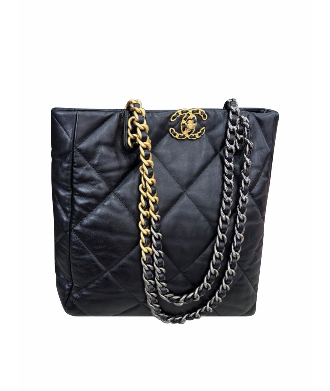 CHANEL Черная кожаная сумка тоут, фото 1