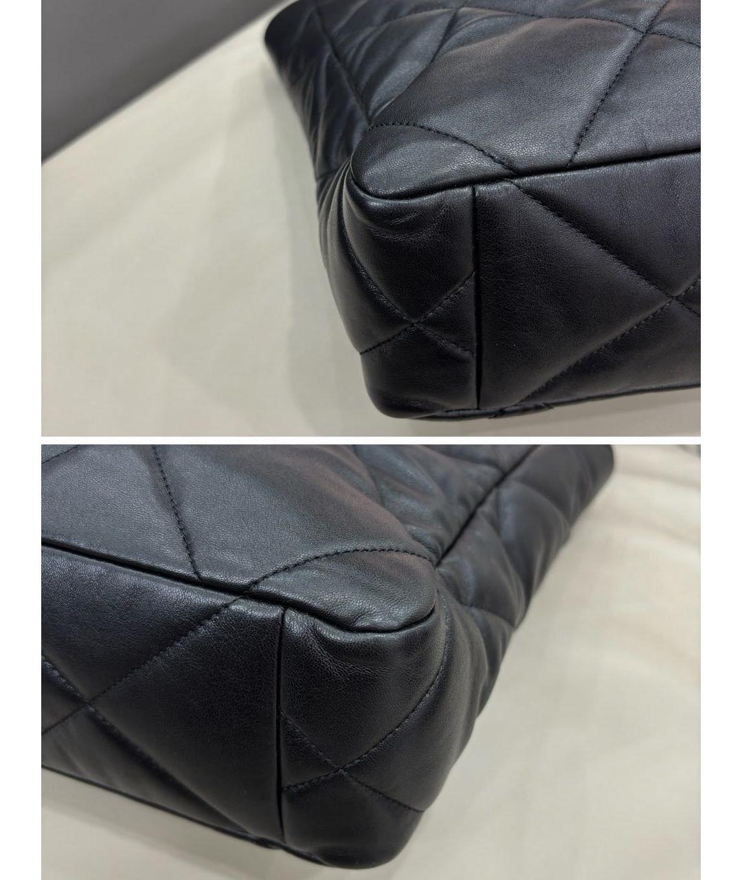 CHANEL Черная кожаная сумка тоут, фото 8