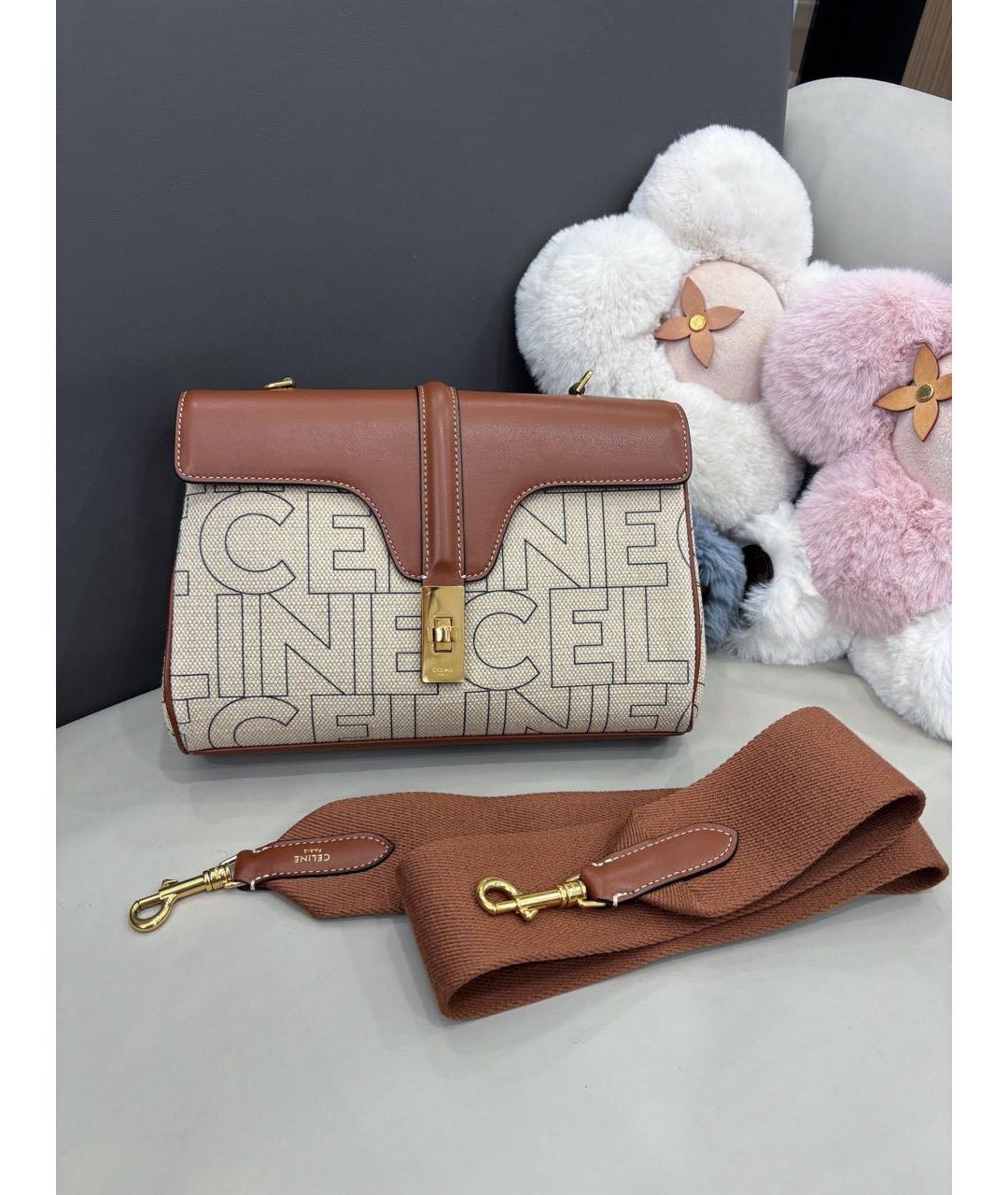 CELINE Коричневая сумка через плечо, фото 8