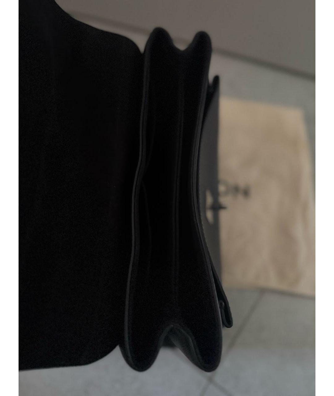 LOUIS VUITTON Черная кожаная сумка через плечо, фото 3