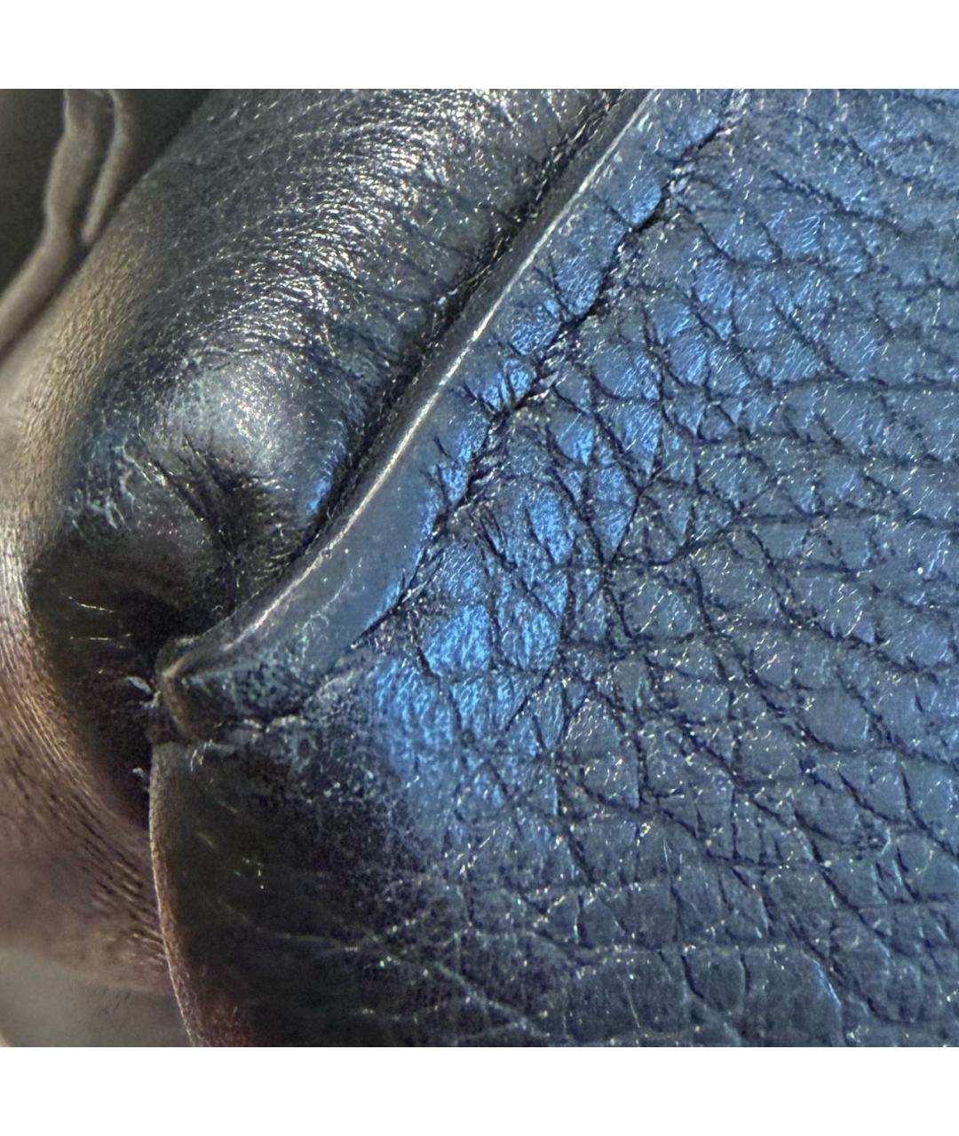 LOUIS VUITTON Черная кожаная сумка через плечо, фото 4