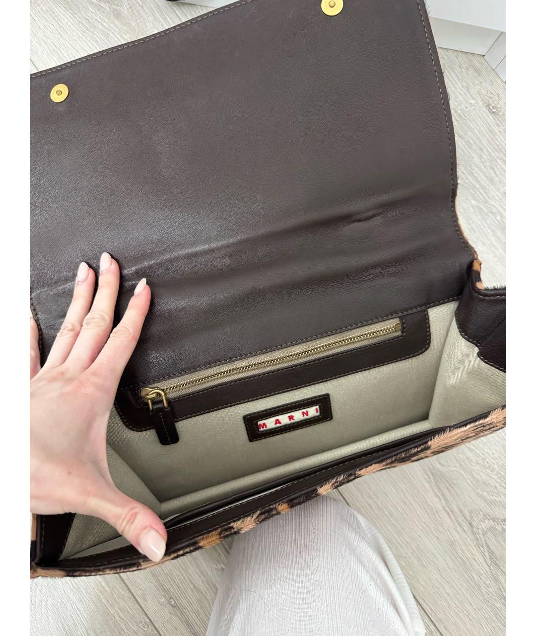 MARNI Мульти кожаная сумка с короткими ручками, фото 4