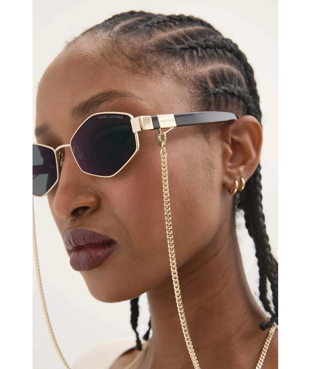 MARC JACOBS Черные металлические солнцезащитные очки, фото 4