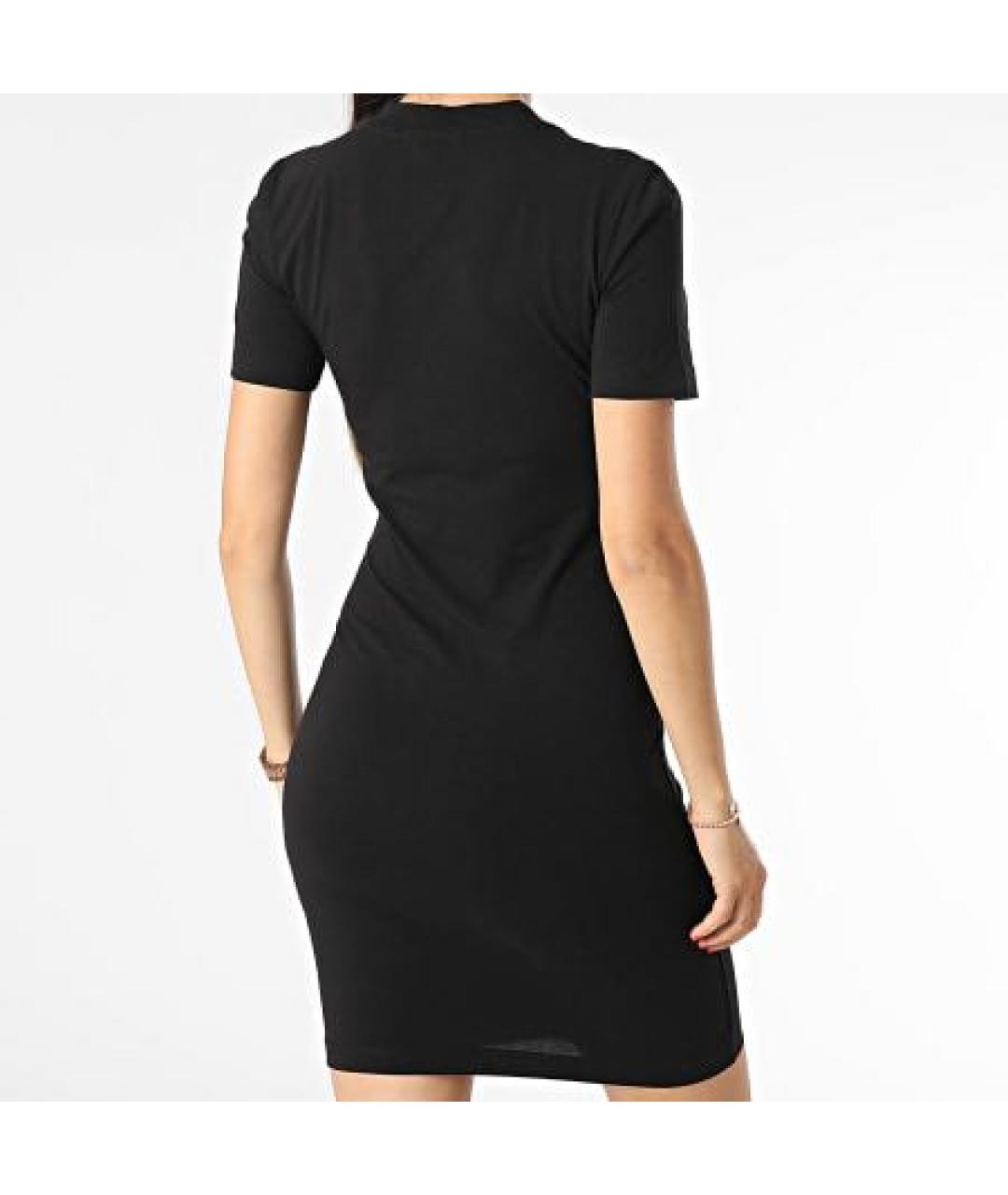 VERSACE JEANS COUTURE Черное хлопко-эластановое повседневное платье, фото 3