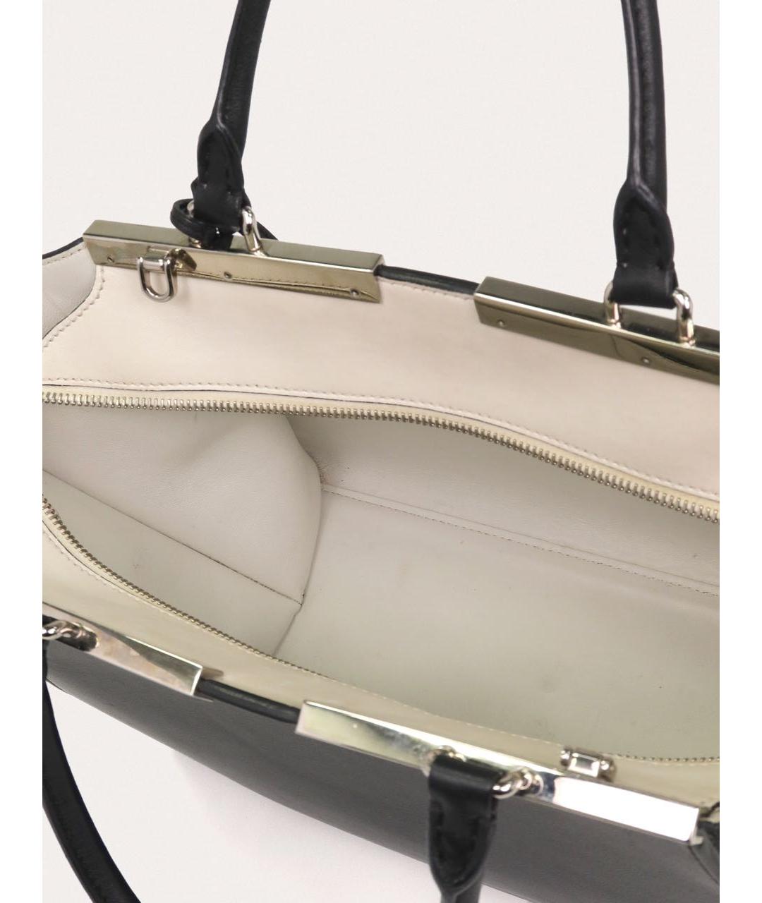 FENDI Черная кожаная сумка с короткими ручками, фото 4