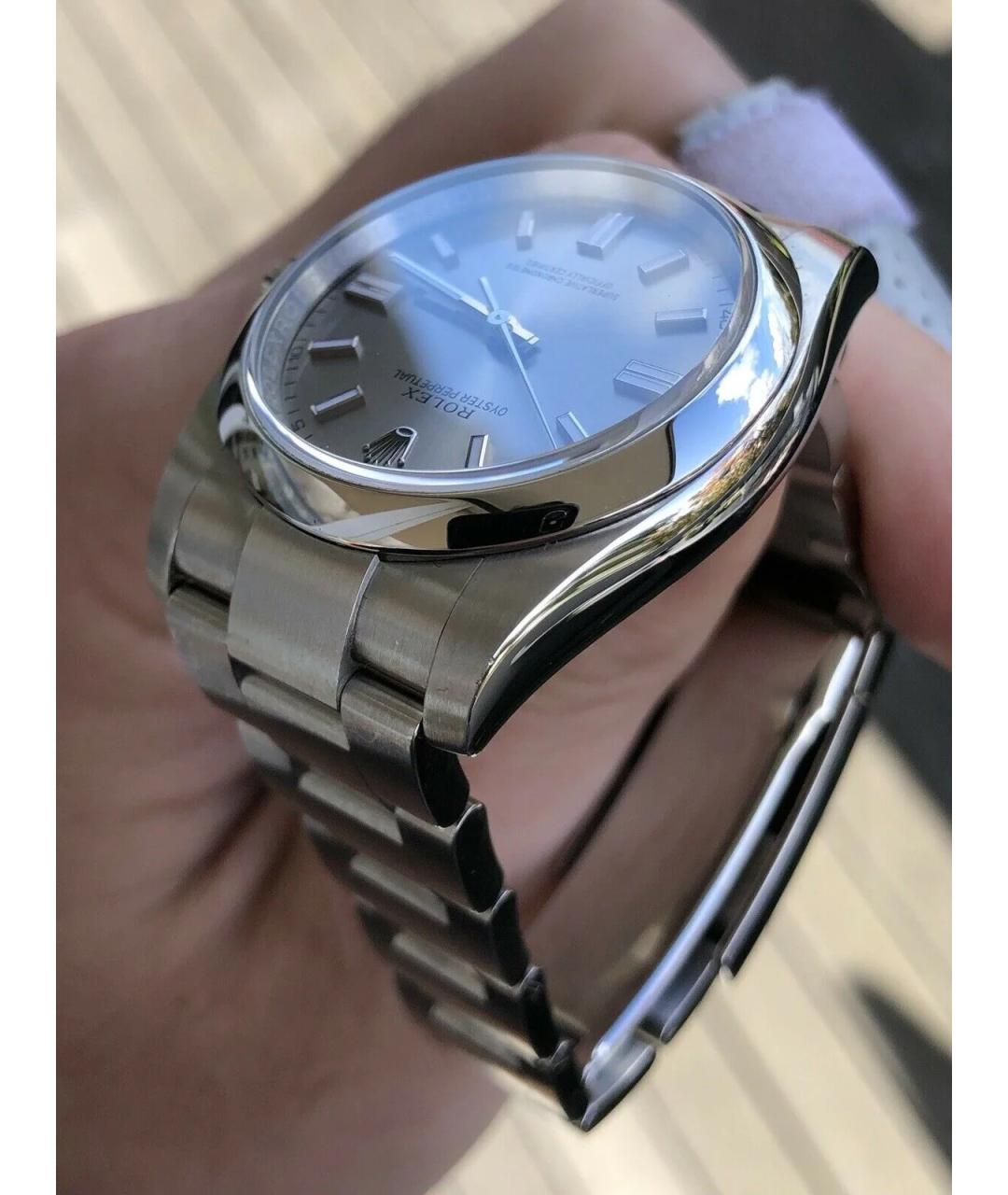 ROLEX Серые металлические часы, фото 5