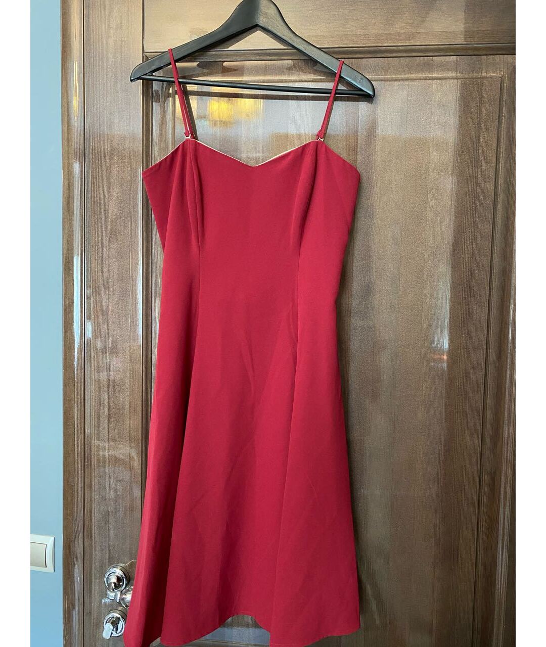 TWIN-SET Бордовое полиамидовое повседневное платье, фото 2