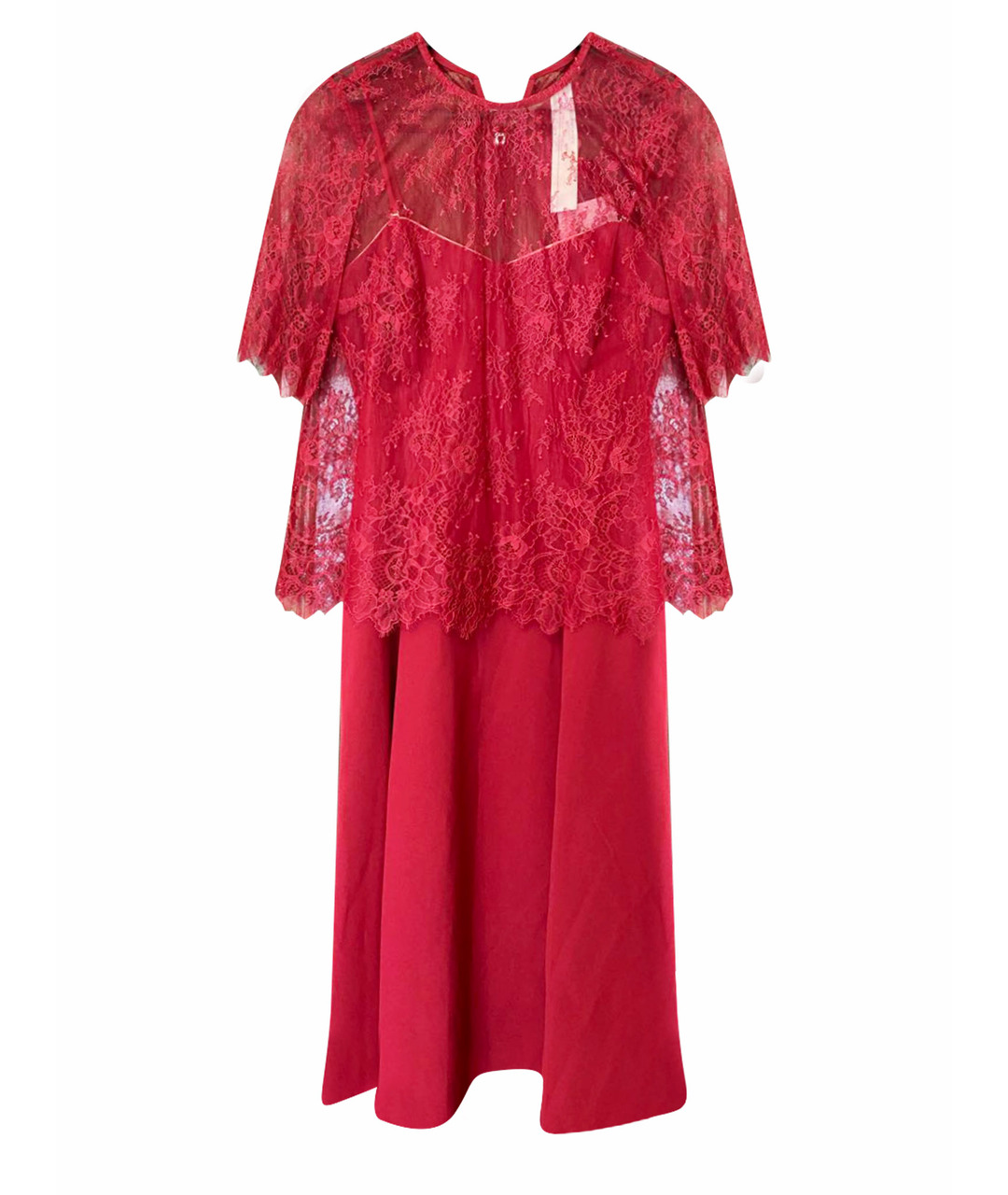 TWIN-SET Бордовое полиамидовое повседневное платье, фото 1