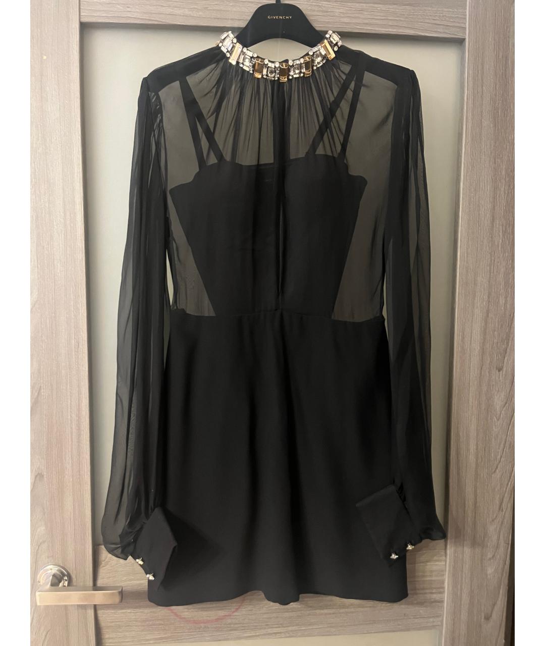 ALEXANDER MCQUEEN Черное шелковое коктейльное платье, фото 5