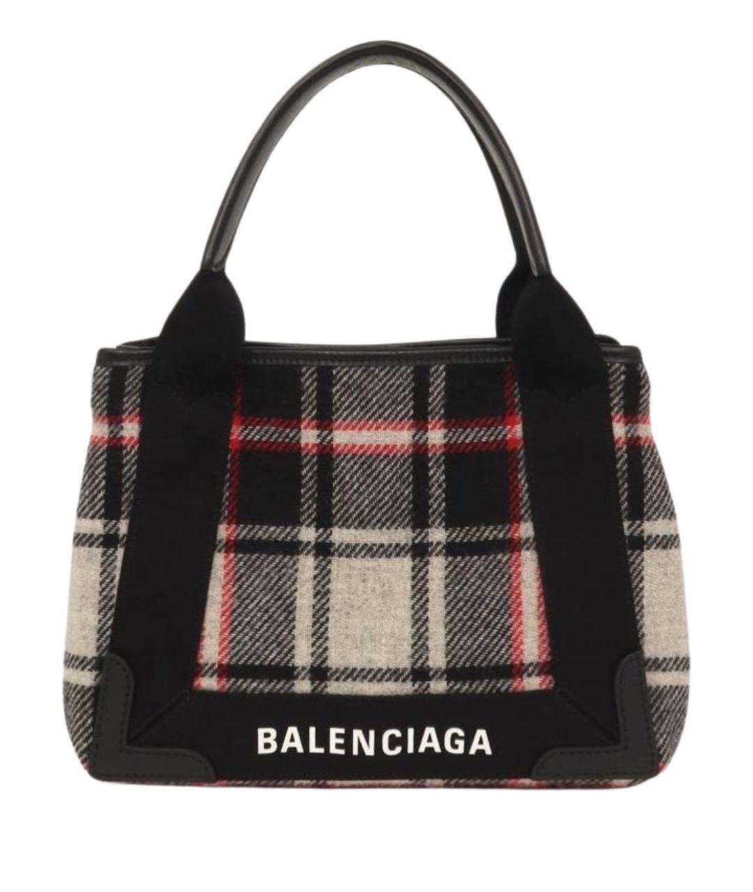 BALENCIAGA Мульти шерстяная сумка с короткими ручками, фото 1