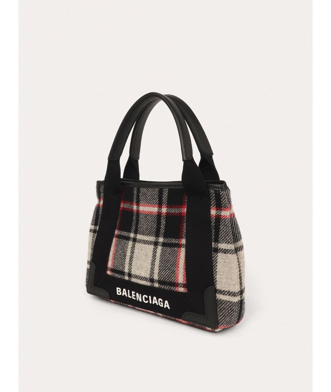 BALENCIAGA Мульти шерстяная сумка с короткими ручками, фото 2