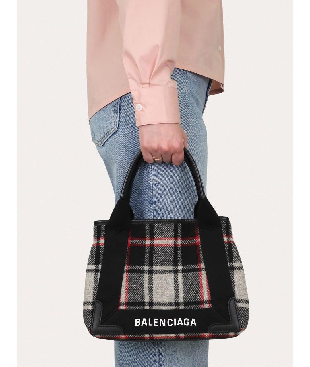 BALENCIAGA Мульти шерстяная сумка с короткими ручками, фото 8