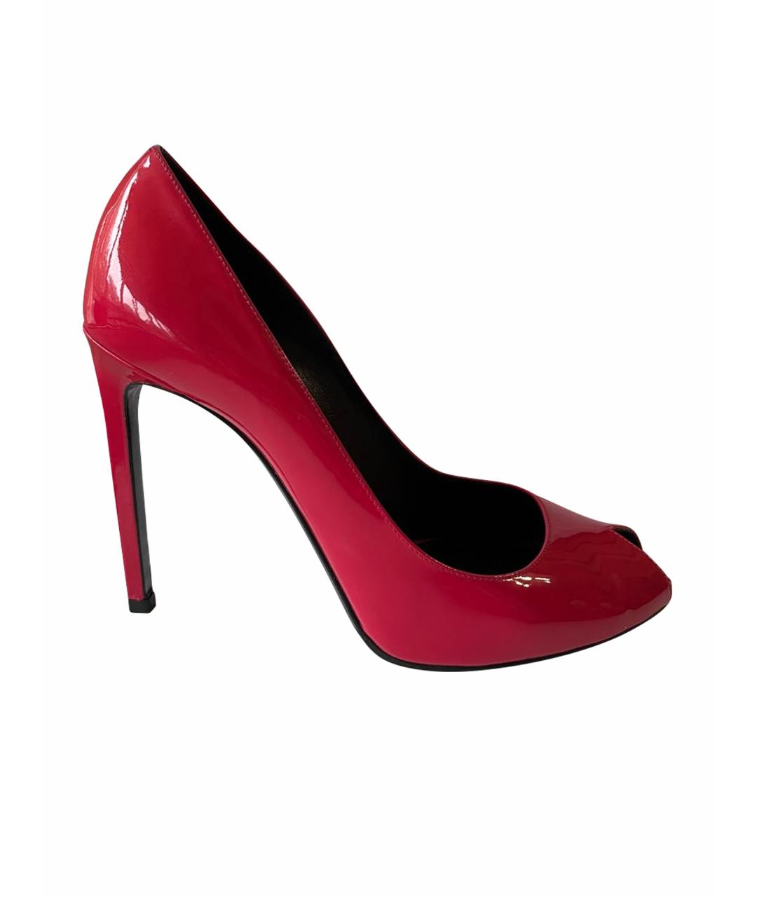 SAINT LAURENT Розовые туфли из лакированной кожи, фото 9