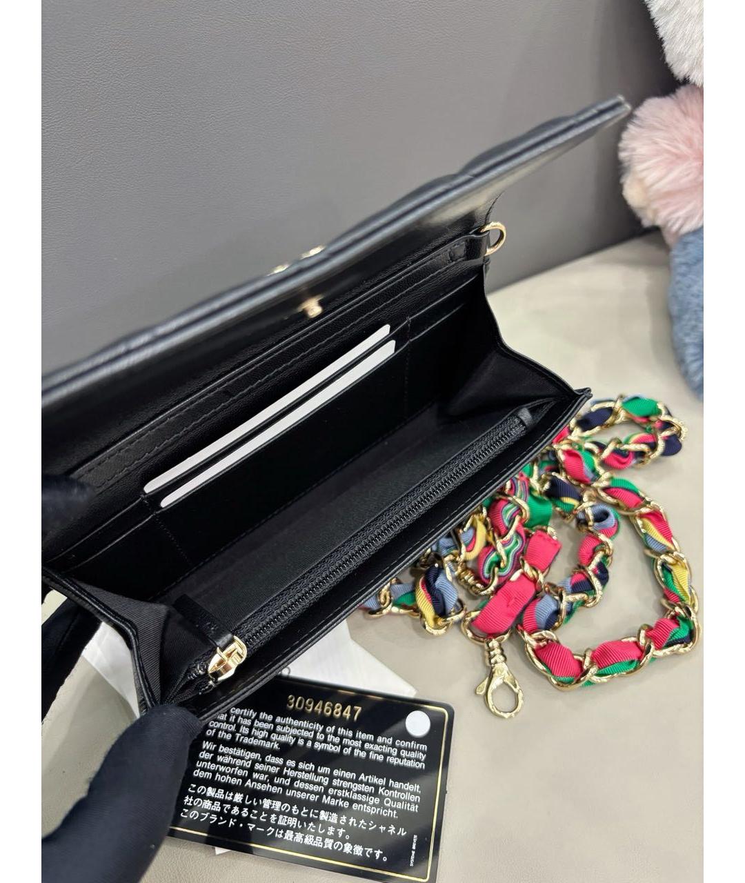 CHANEL Черная кожаная сумка через плечо, фото 7