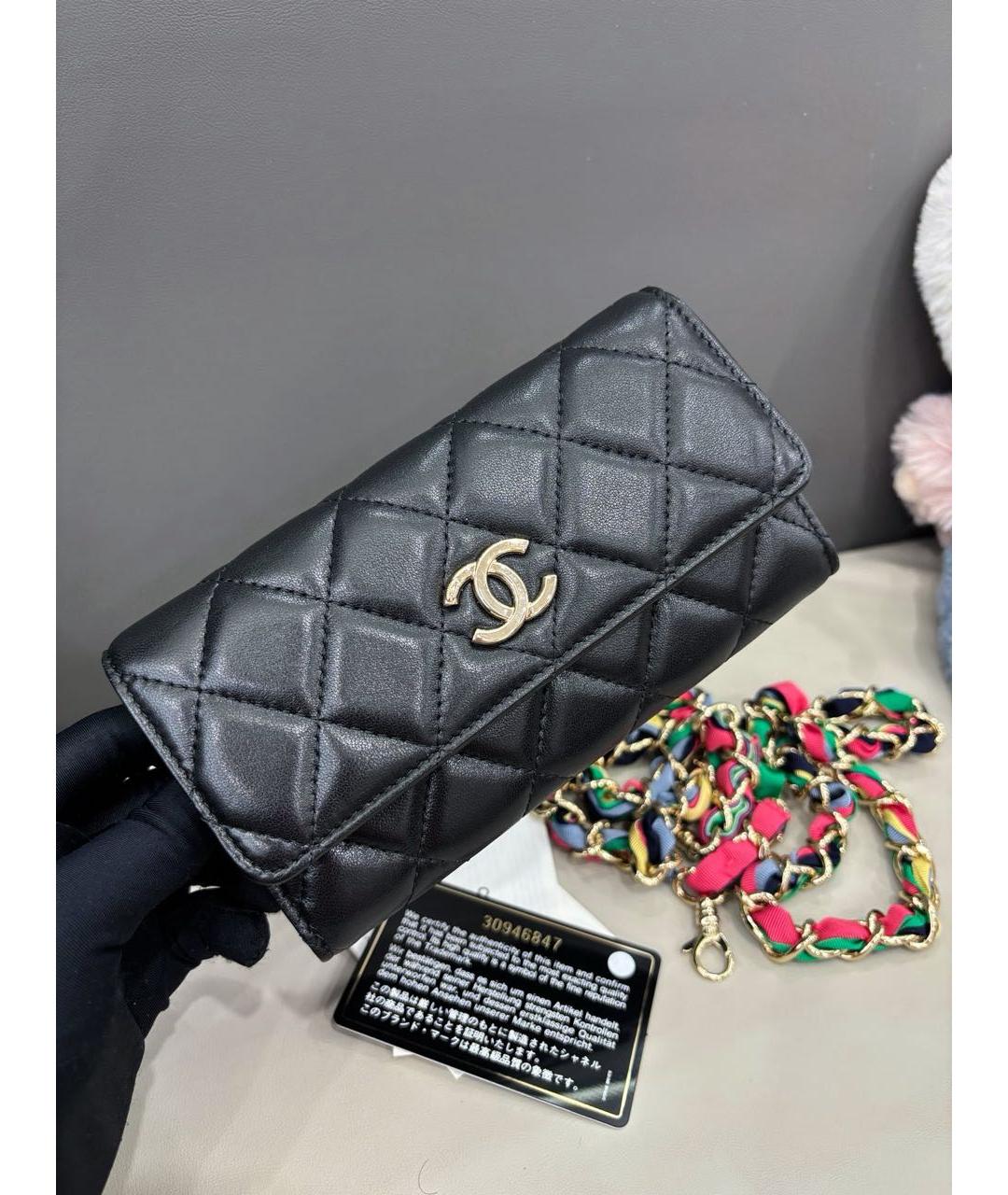 CHANEL Черная кожаная сумка через плечо, фото 2