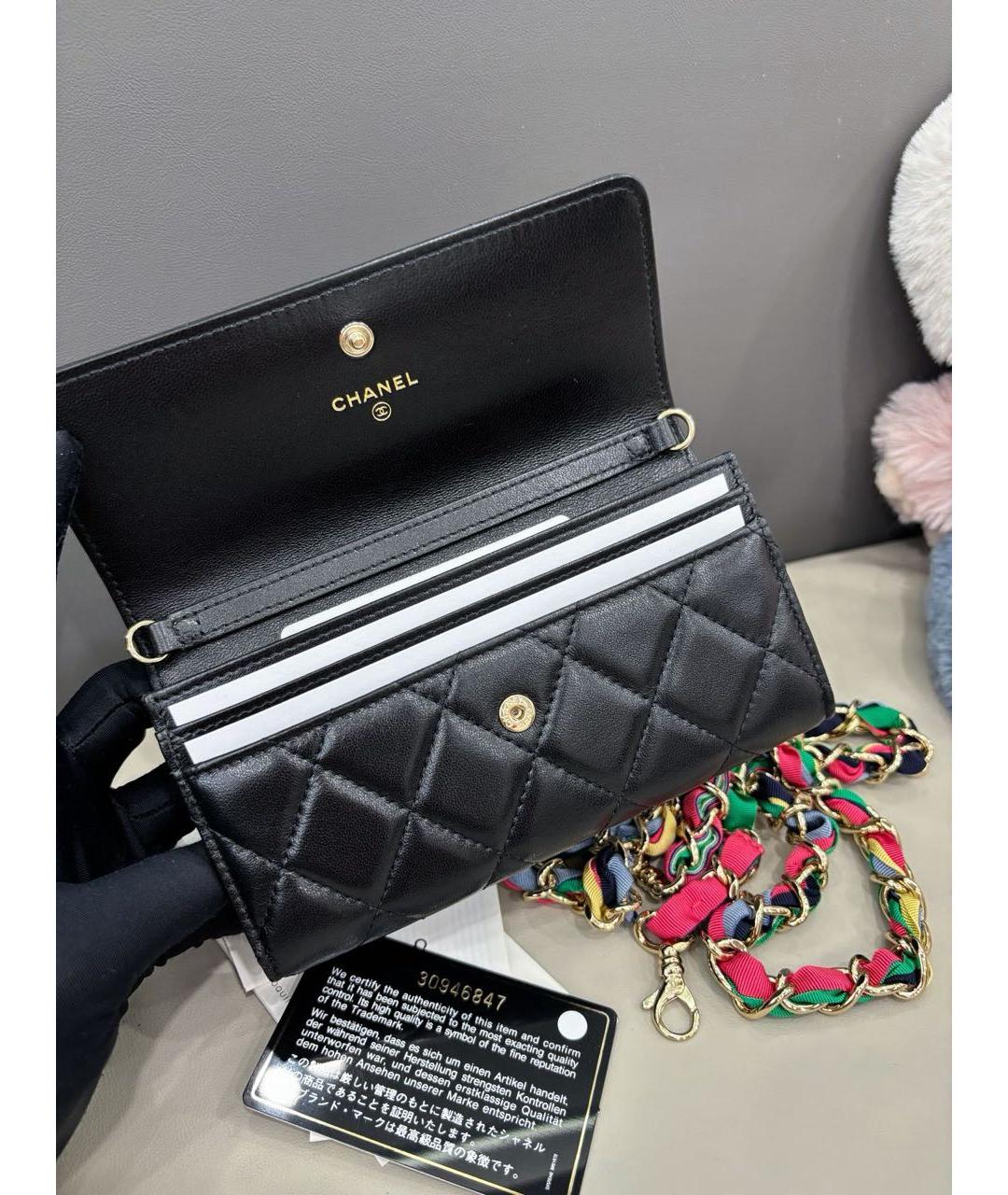 CHANEL Черная кожаная сумка через плечо, фото 6