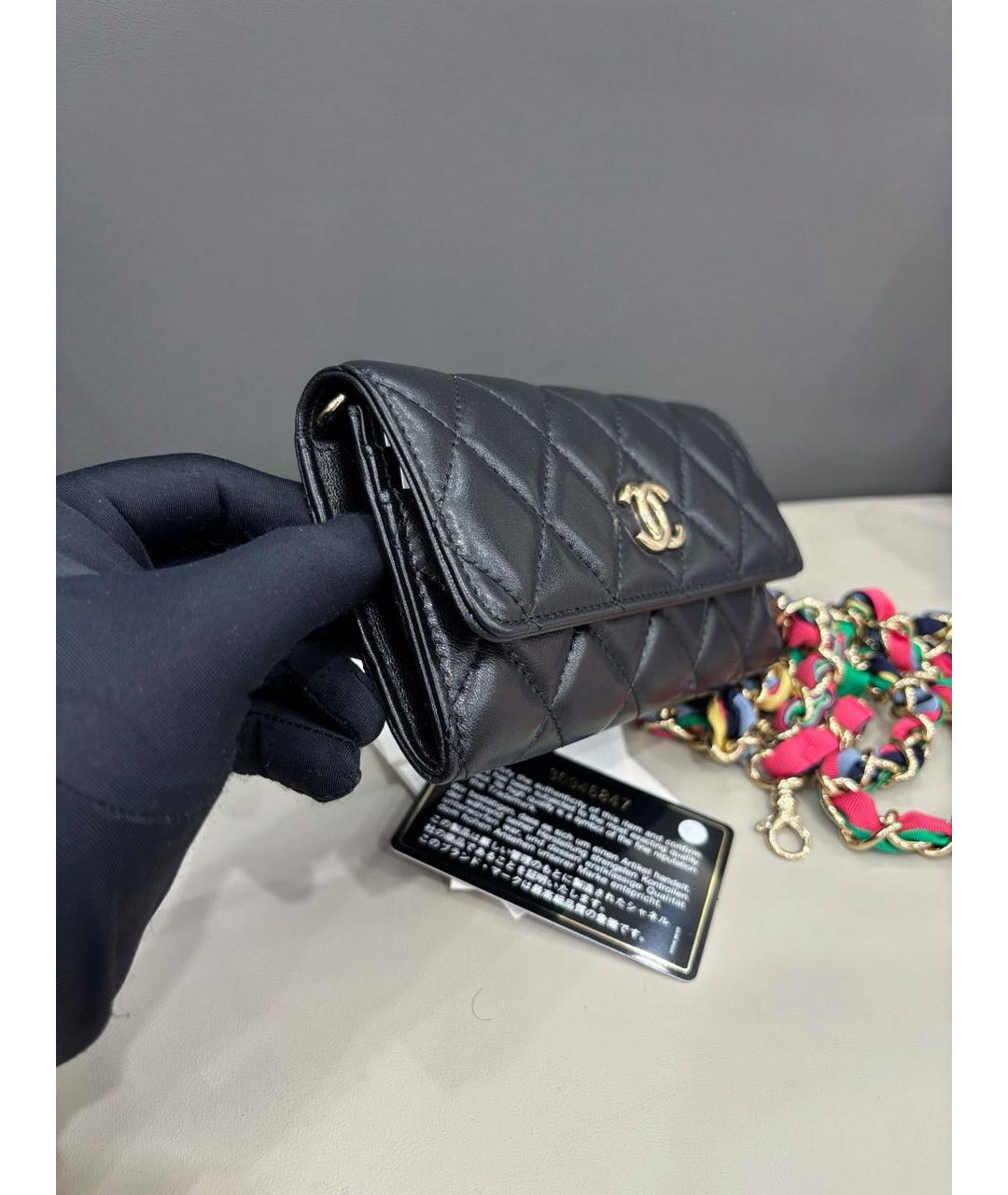 CHANEL Черная кожаная сумка через плечо, фото 3