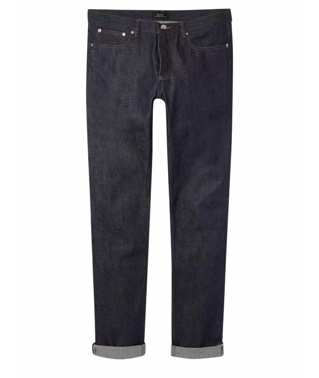 A.P.C. Темно-синие хлопковые джинсы скинни, фото 1