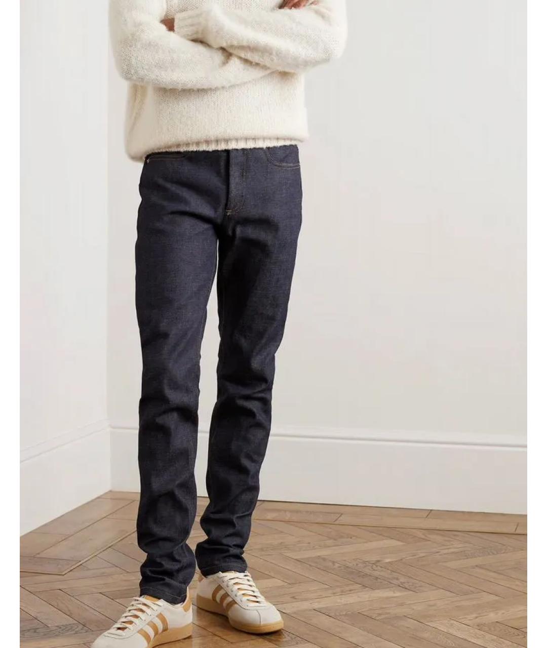 A.P.C. Темно-синие хлопковые джинсы скинни, фото 2