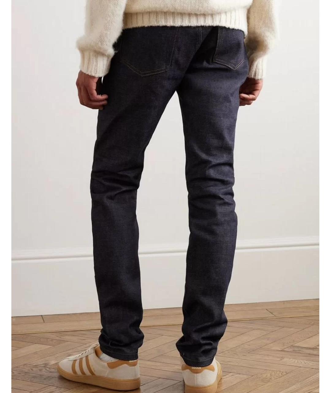 A.P.C. Темно-синие хлопковые джинсы скинни, фото 3