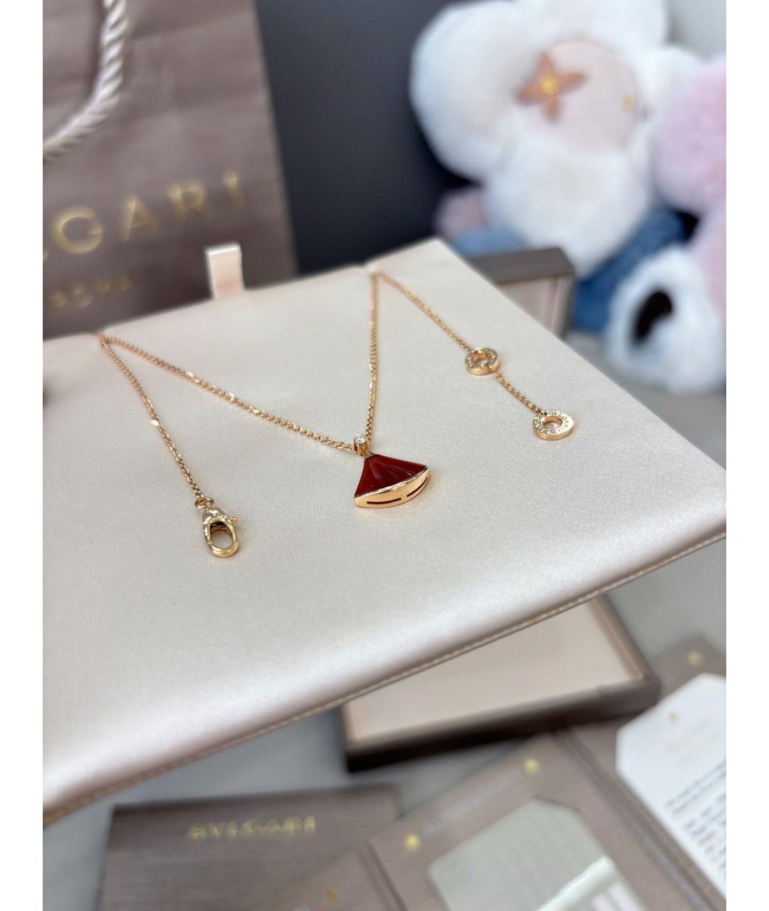 BVLGARI Красное колье из розового золота, фото 6