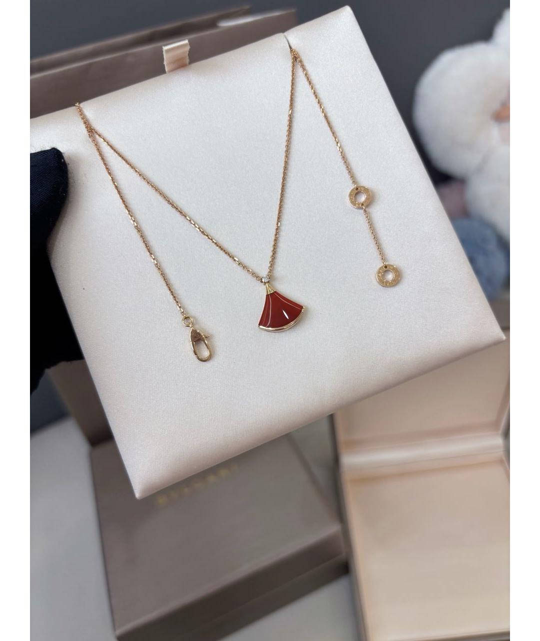 BVLGARI Красное колье из розового золота, фото 4