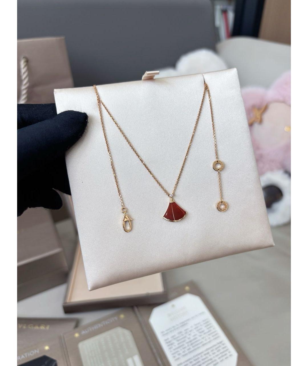 BVLGARI Красное колье из розового золота, фото 2