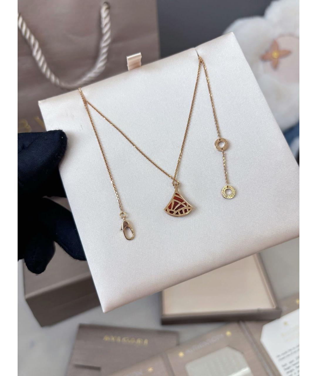 BVLGARI Красное колье из розового золота, фото 3