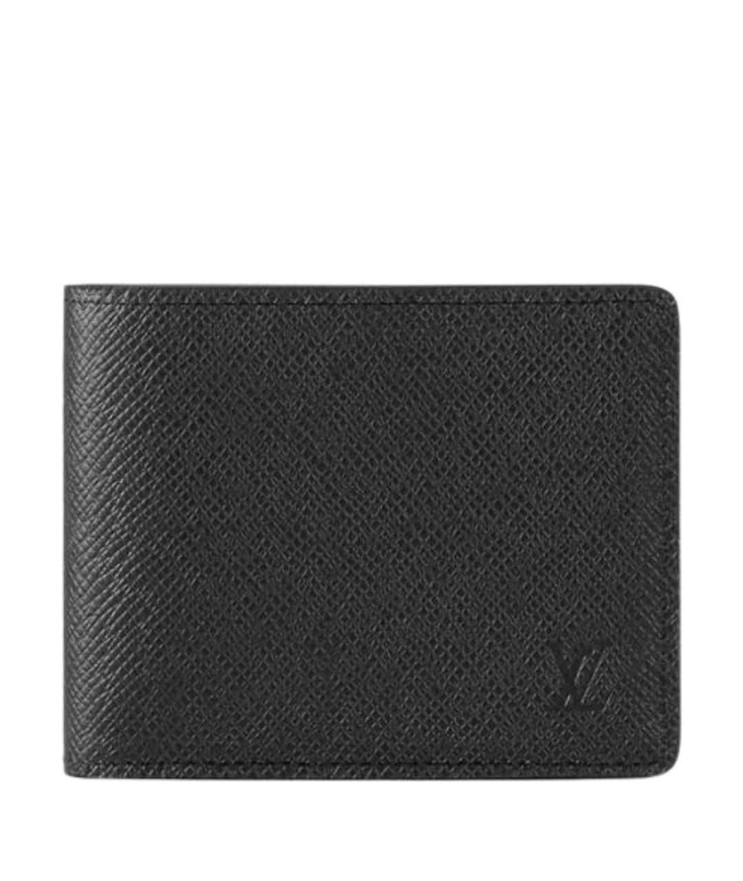 LOUIS VUITTON Черный кожаный кошелек, фото 1