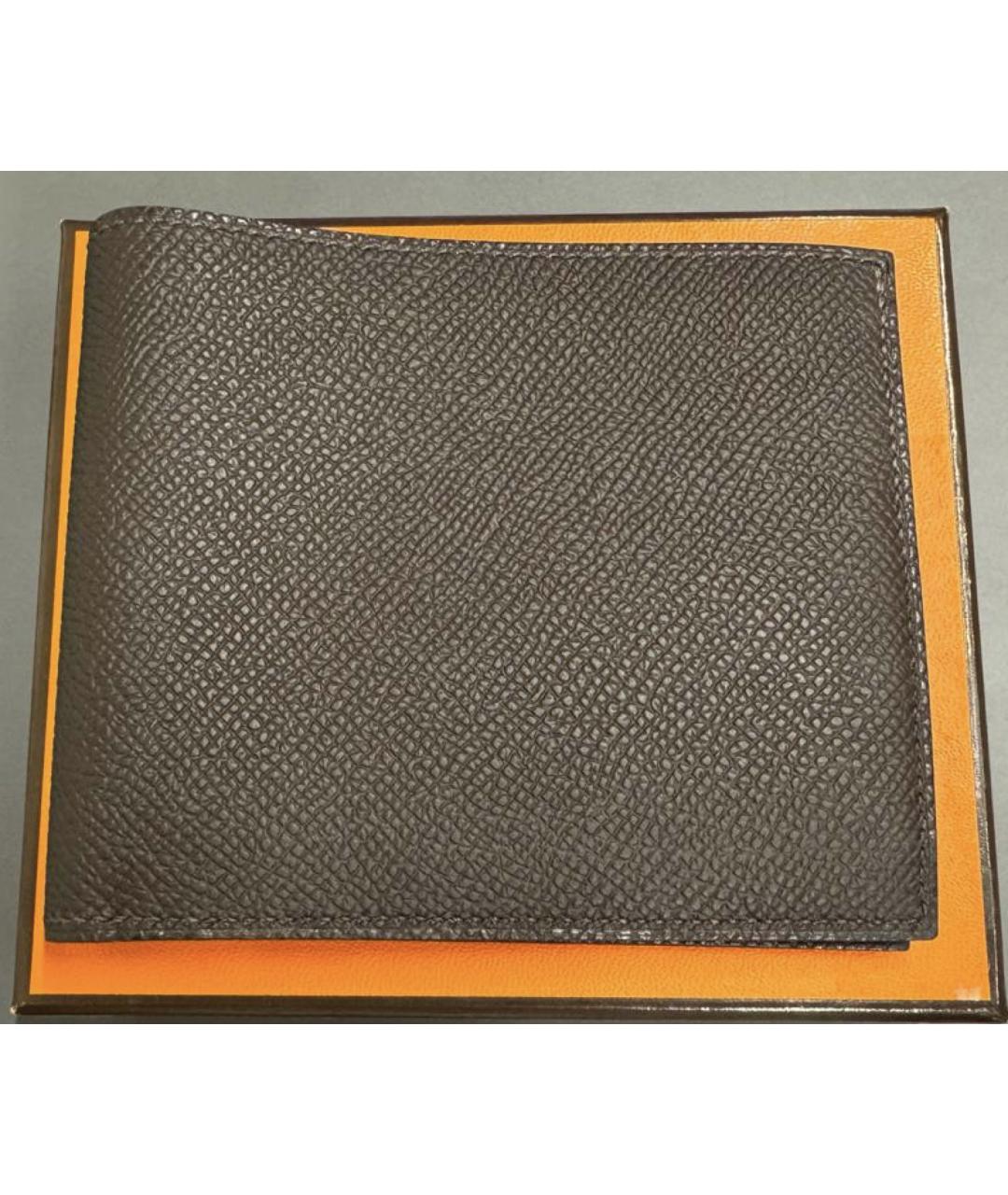 HERMES Коричневый кожаный кошелек, фото 3